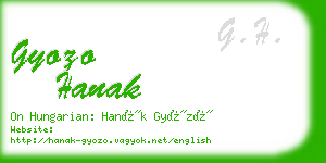 gyozo hanak business card